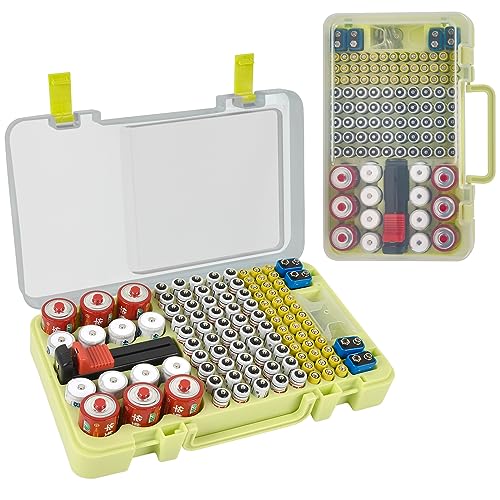 Battery Organizer Storage Case Tester Checker. Batteries
