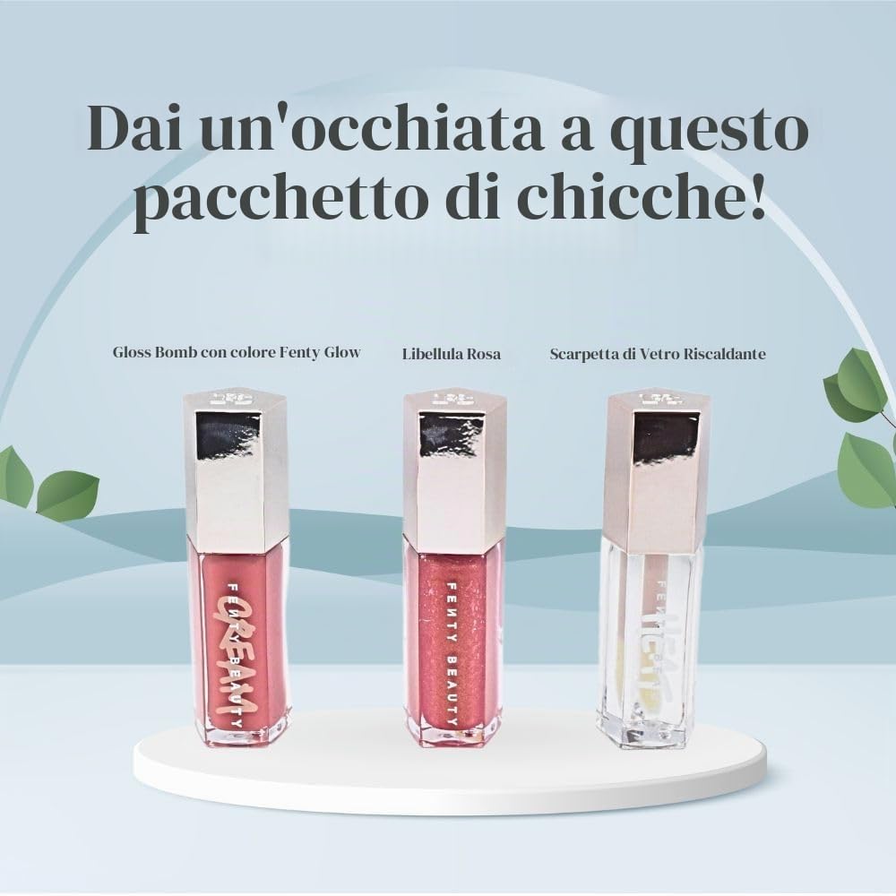Fenty Glossy Posse Volume 6.0 Full-size Gloss Bomb Trio – Lip Gloss Set