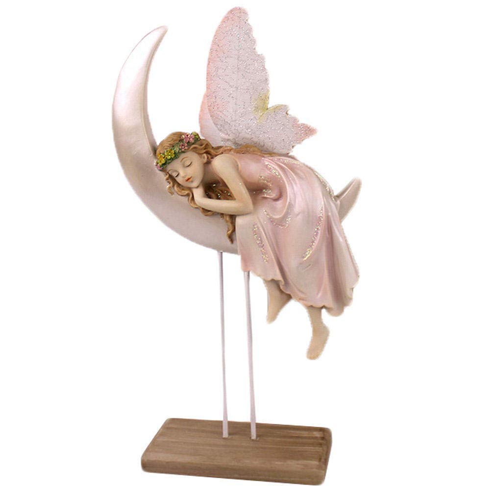 Figurine de fée de fleur et statue d'ange en résine moderne pour déco de table