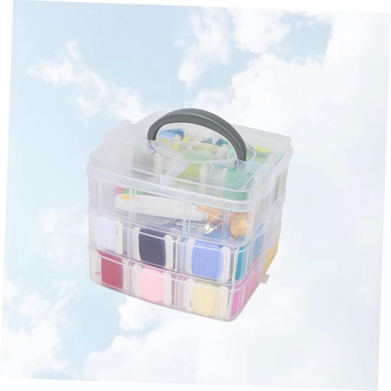 DECORNIJIA Kit Herramientas Bordado Tablero Bobinado Accesorios Caja Almacenamiento Punto De Cruz Mujeres Niñas