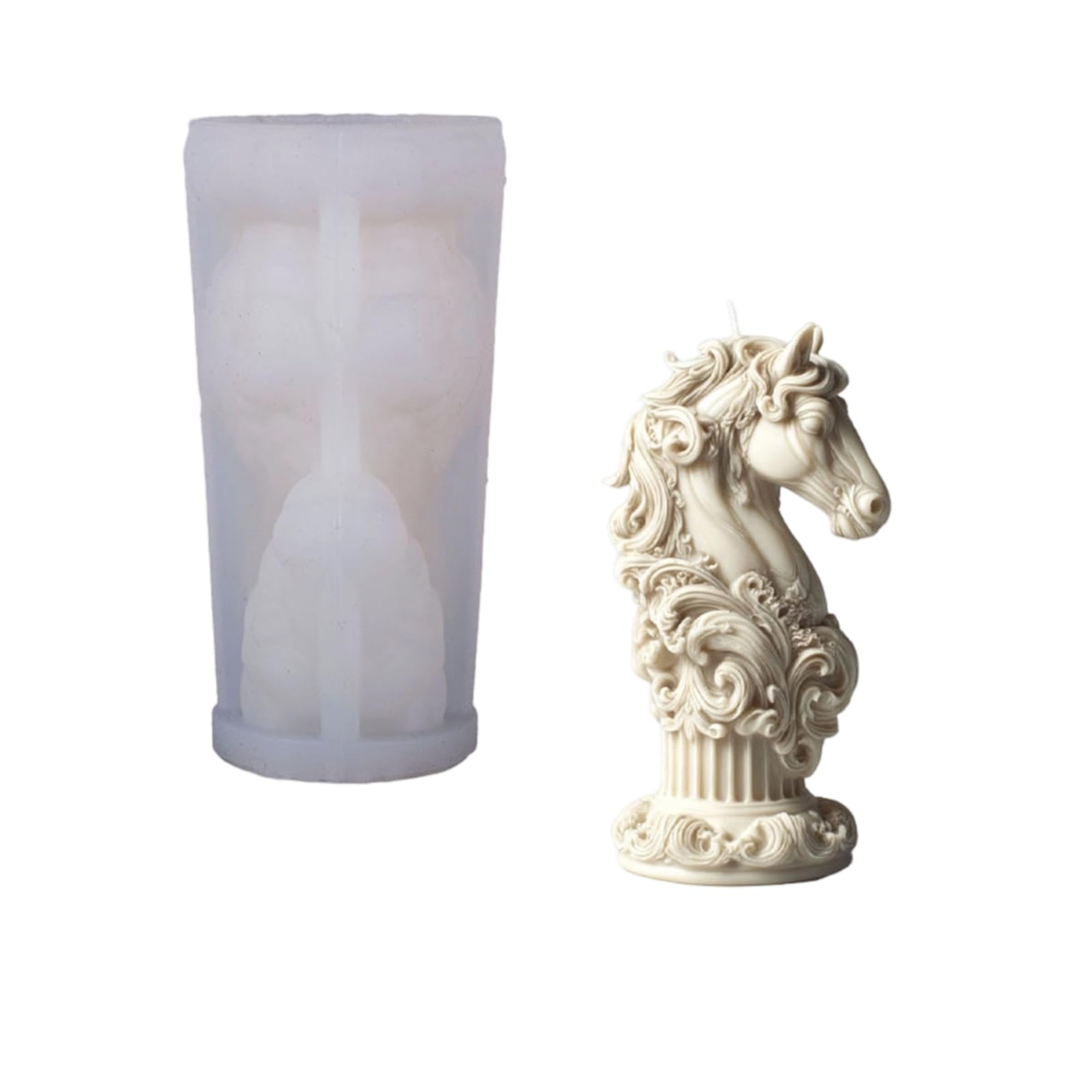 Linvimia Horse Head Relief with Roman Column Silicone Crafting Set for Scented Home Decoration Gift Horse Head
