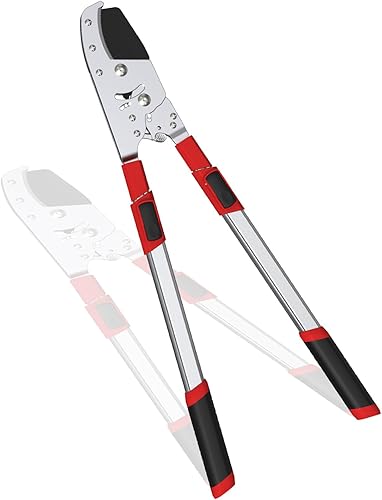 GARTOL Cortador de yunque extensible de alta resistencia de 28 a 41 pulgadas, cortador telescópico de ramas de árbol de acero de largo alcance,