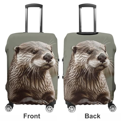 Otter Animal Printed Luggage Cover Protector, Fits 18-32 Inch Luggage3