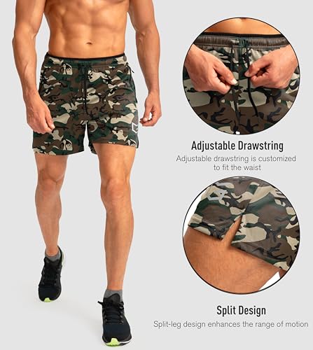 Image of G Gradual Men's Gym Workout Shorts Zipper Pockets 5 inch / 7 inch Quick Dry Breathable Runing Athletic Short for Men