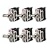 Produktbild Gebildet Kippschalter 12V-24V-48V-110V/10A, 220V-230V/6A, EIN/AUS Wippschalter mit Metallhebel, SPST 2-pin Rocker Toggle Switch zum Auto KFZ LKW Boot (6er Pack, Schwarz)