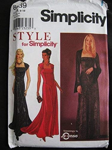 Amazon.com: Simplicity 8839 Sewing Pattern, Misses' Dress, Size A (8-18 ...