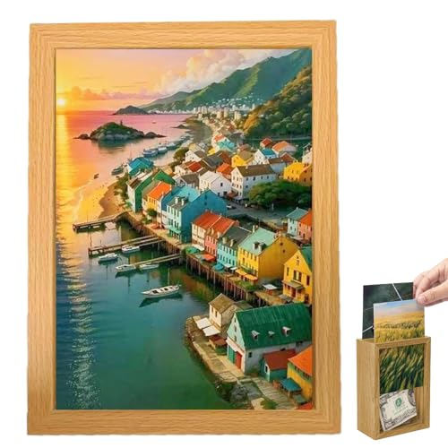 Marco de fotos, caja de almacenamiento oculta para tus objetos de valor, almacenamiento seguro para el hogar, almacenamiento oculto para dinero en efectivo, gemas, joyas y objetos pequeños