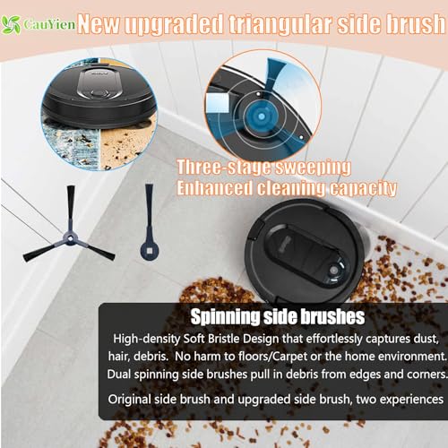 Image of Replacement Parts for Shark AI AV2511AE AV2501S AV2610WA AV2501AE RV2502AE RV2610WA AV2510AOUS AV2510SOUS RV2610WD 2-In-1 AI Ultra Robot Vacuum Cleaner,Main Brush, HEPA Filter, Foam Filter,Side Brush