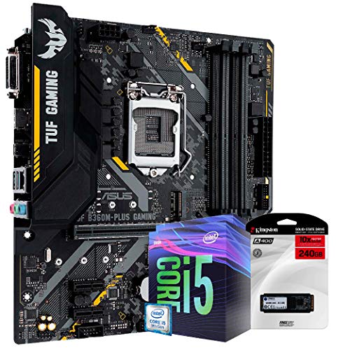 Kit Upgrade Placa mãe ASUS TUF Gaming/BR B360M-Plus LGA 1151, Processador Intel Core i5 9400F 4.10Gh