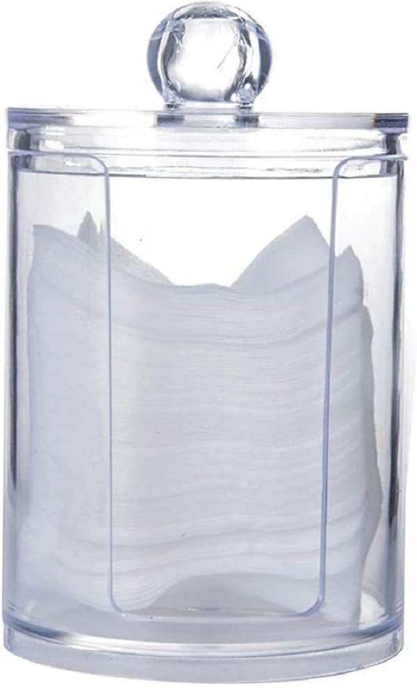 GION Q-Tip Nail Remover Pad and Small Cosmetic Storage Holder Makeup Removal Cotton Pads Organizer Acrylic Cosmetics Makeup Removal Cotton Wipes Dispenser Holder (1Pcs)