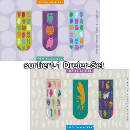 Preisvergleich Produktbild Moses 31074 Magnetlesezeichen Federn oder Eulen