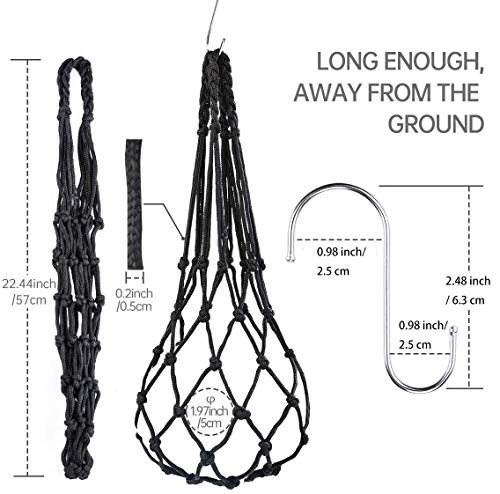 LeerKing Hühner Futternetz Obst und Gemüsehalter Nylon Heunetz Hänge Fruchtsnacks Heuraufe Hühnerstall Zubehör 2er Pack… – Bild 3