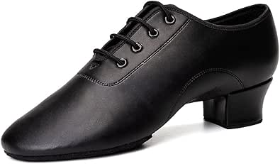 Scarpe Da Ballo Latino Uomo SWDZM - In Pelle Per Salsa, Tango E Jazz - Foto 2