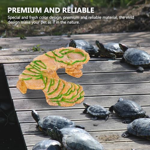 Plateforme tortue en résine décorative pour terrarium intérieur