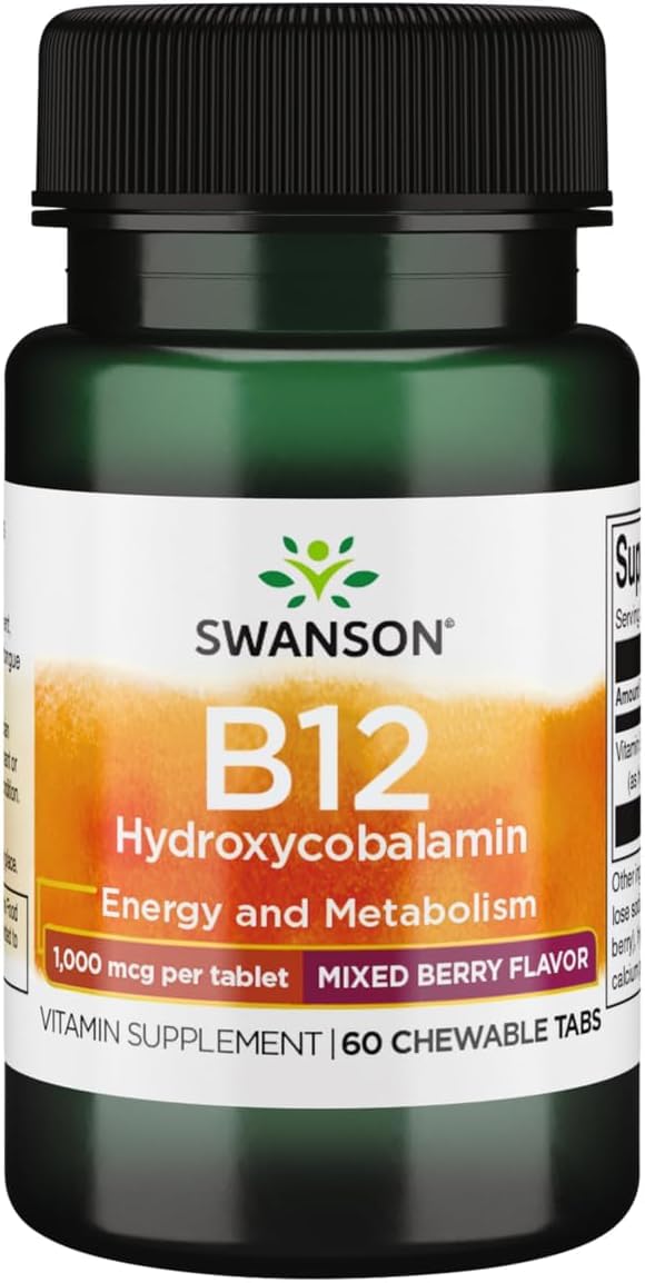 Swanson Supplemelts Vitamin B12, 1000 mcg, 60 Chewables