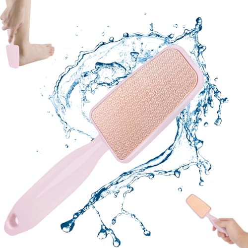 OWill Lima para Pies, Durezas Pies Eliminar Pedicura Profesional para Pies, Callos Pies Eliminar, Pedicura Profesional para Pies Nano-Glass Limas con Mango (Rosa)