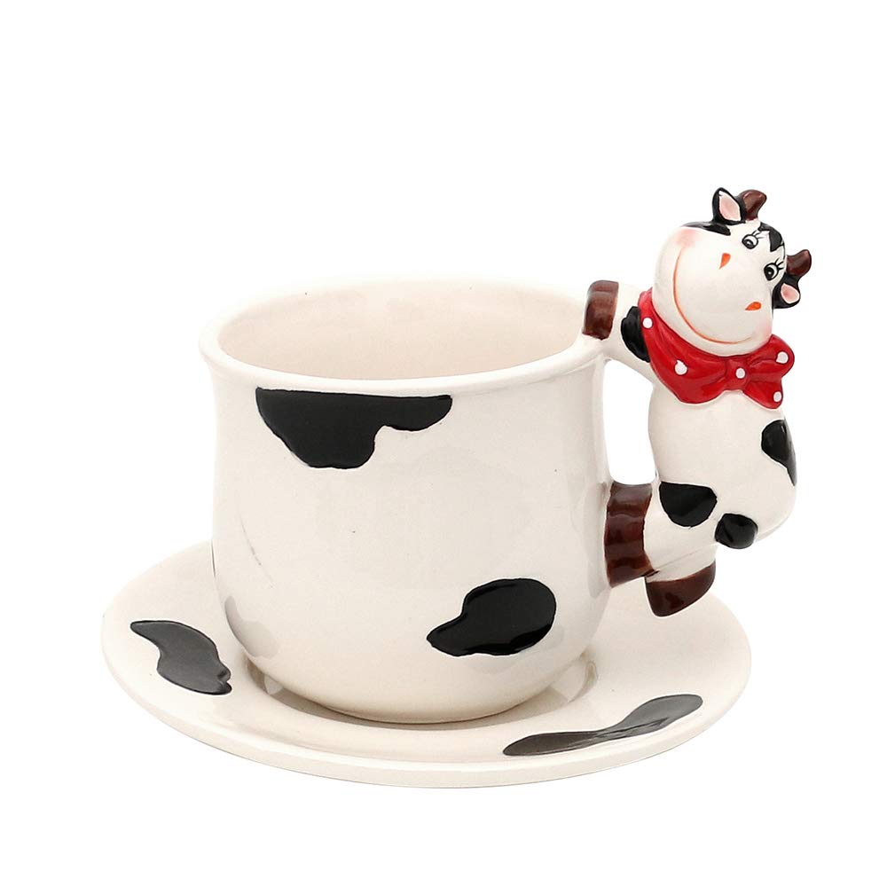 Dekohelden24 Tazza da caffè sulla testa, motivo: tazza di mucca misura H/: 12 x 9 cm, capacità 580 ml | Leroy Merlin