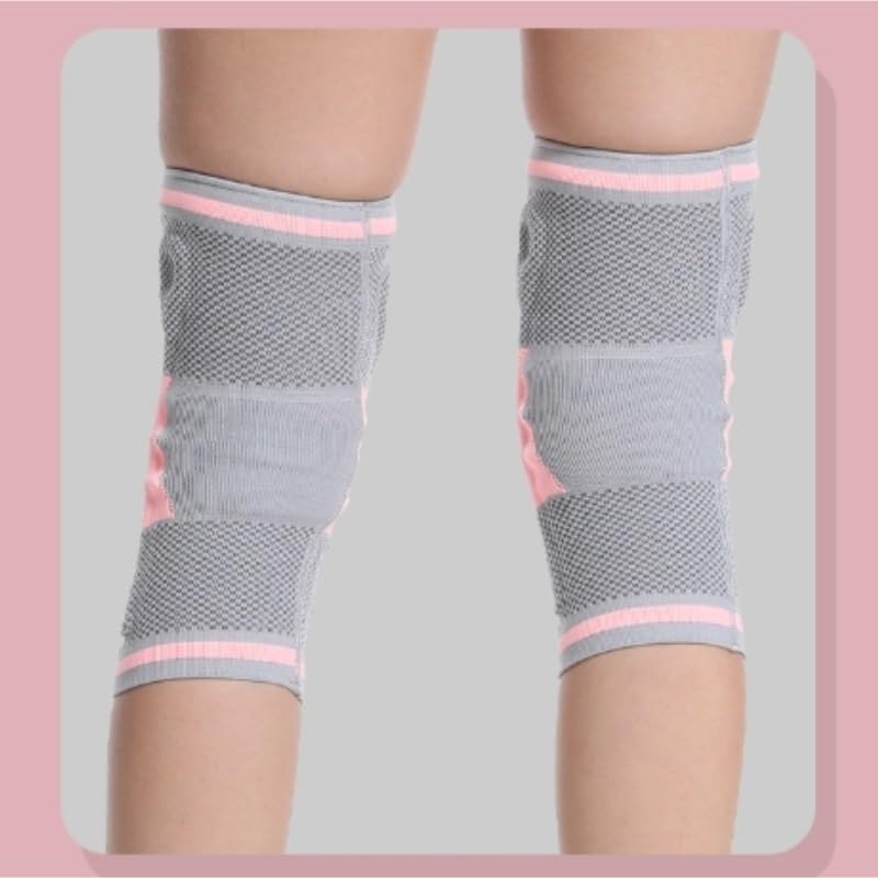 Exercise, Protection Spring Strip Support Silicone Anti-Collision Sports Knee Pads with Breathable Pressure Protection for Fitness, Cycling, Running, Playing Football