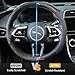 Carbon Fiber Leather Steering Wheel Cover Compatible with Jaguar F-PACE E-PACE XF XE XJ F-Type I-PACE, 14.5