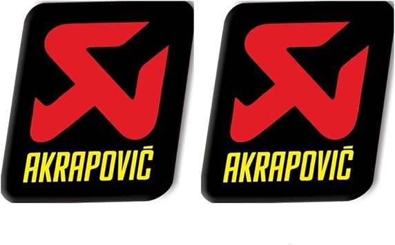 Heat Resistant Aluminium Sticker Decal for Akrapovic Exhaust Muffler Motorcycle Color 2pcs SDK076