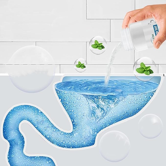 MORESEC Cleaner, Pipe Dredge Deodorant, Bubble Cleaner, Best Product for Toilet Clogs, For Pipe Dredger in Kitchen Bathroom Etc Toilet Active Oxygen Agent 250mll #E