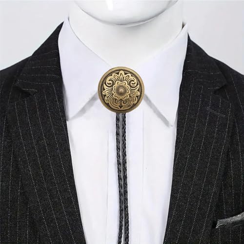 Image of Jeilwiy Bolo Tie for Men, Western Bolero Tie Cowboy Ties Native American Cowgirl Bolo Tie Accessories for Men Women