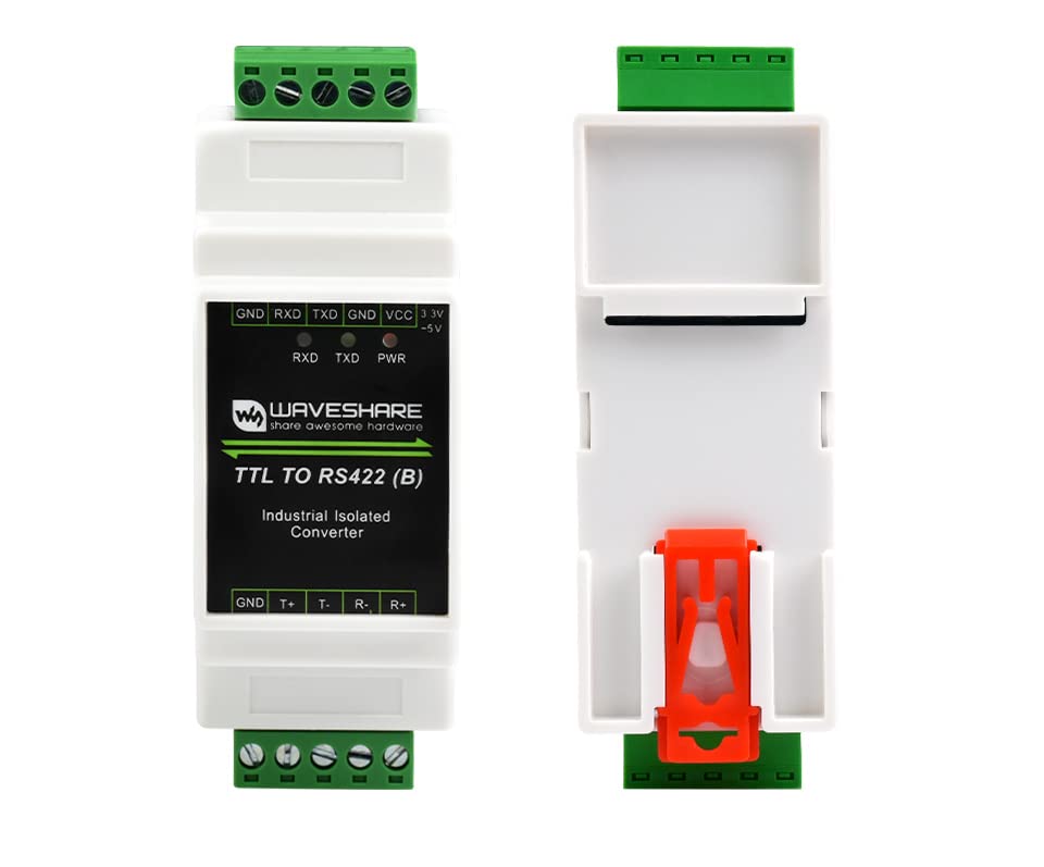 Rail-Mount TTL to RS422 Galvanic Isolated Converter Anti-Surge Multiple Isolation Protection