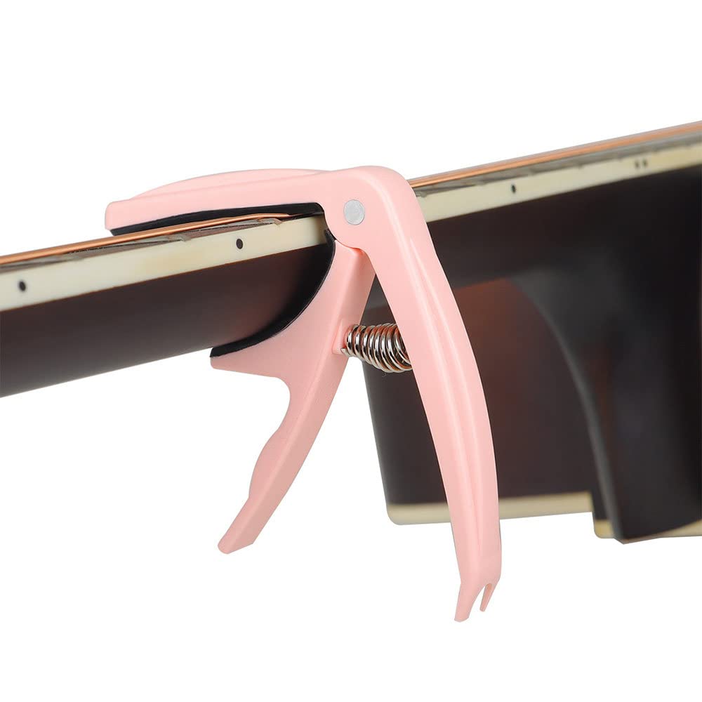 BATLAM Accesorios universales para Guitarra Capo, Llave de Abrazadera de Cambio rápido, Abrazadera de afinación de Capo de Guitarra clásica acústica, Azul (Rosa)