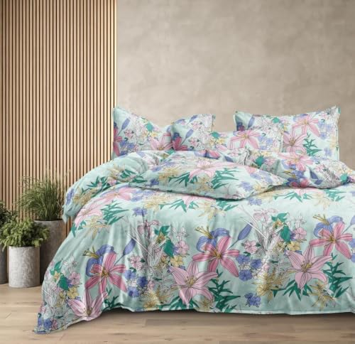 Image of 180 TC Supersoft Elastic Fitted Bedsheets with 2 Pillow Covers Fits Upto 4-6 inch Mattress| Double Bed with All Around Elastic 180 TC Supersoft, Size- 72 inchx78 inchX6 inch (Kamal)