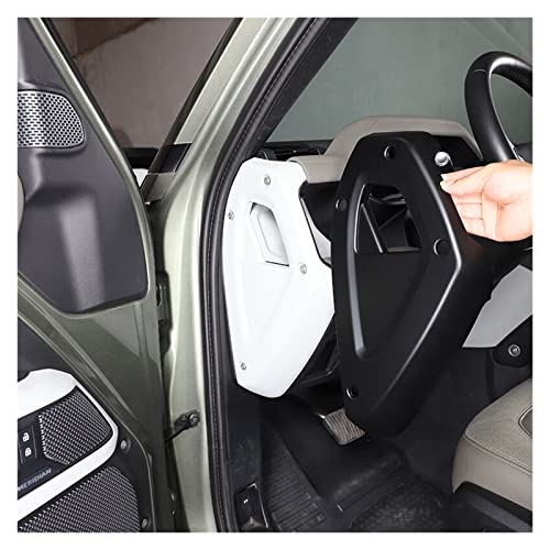Parpis Compatible For Land Rover Defender 90 110 2020-2023 Abs Matt Black/Carbon Fiber Car Dashboard Side Panel Cover Trim Sticker Car Accessories (Color : Oak Wood Grain) #TOP1