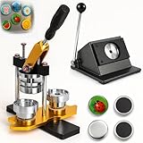 Kühlschrankmagnet- und Abzeichenhersteller-Maschinen-Set mit Cutter und 100 Zubehörteilen, Schnellstart-Magnetpresse zum Basteln, Klassenzimmer-Projekte und individuelles Geschenkgeschäft (58mm)