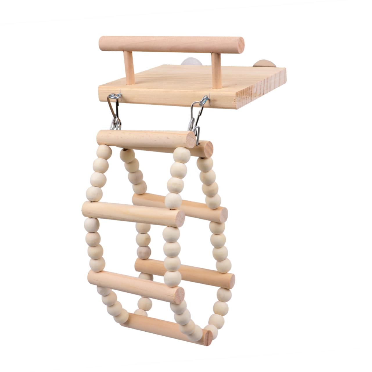Toddmomy 1PC Parrot Swing Creative Wooden Chewing Ladder Swing for Birds Hanging Design for Cockatiels Parakeets and Parrots Fun Educational for Bird Exercise and Skill Development