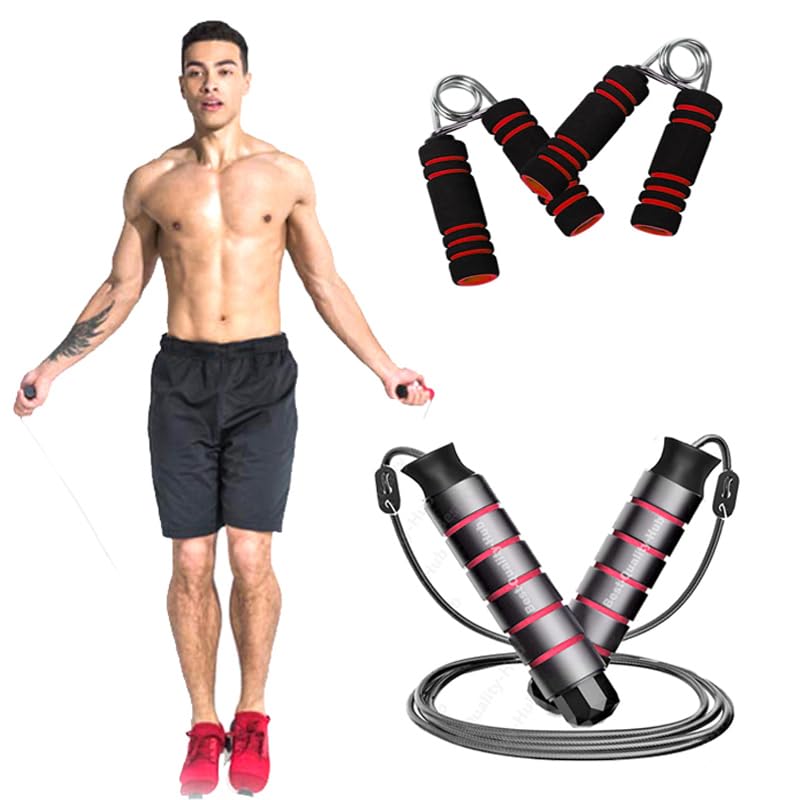 Hand Exercise Hand Gripper & Jumping Rope For Men & Women and For Kids - Gym Exercise Rope For Workout Equipment Tools-image-6