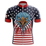 screamin eagle luftfilter gutachten Full Front Zipper HIRBGOD Team USA Screamin Eagle Men\'s Short Sleeve Cycling Jersey