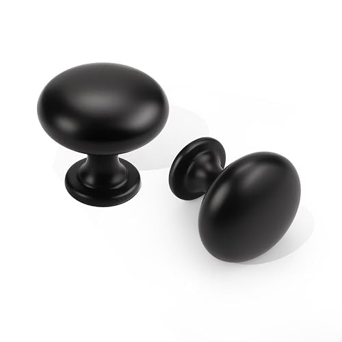 NIZADO Matte Black Cabinet Knobs 6 Pack