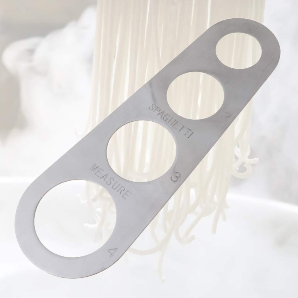Easy Clearing Pasta Ruler Measuring Tool With 4 Serving Portion Stainless Steel Spaghetti Measurer Cooking Accessories