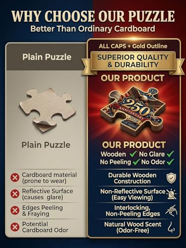 Puzzle Conmemorativo rafonie 250 Aniversario de USA 1000 Piezas de Madera con Diseño Patriótico miniatura 6