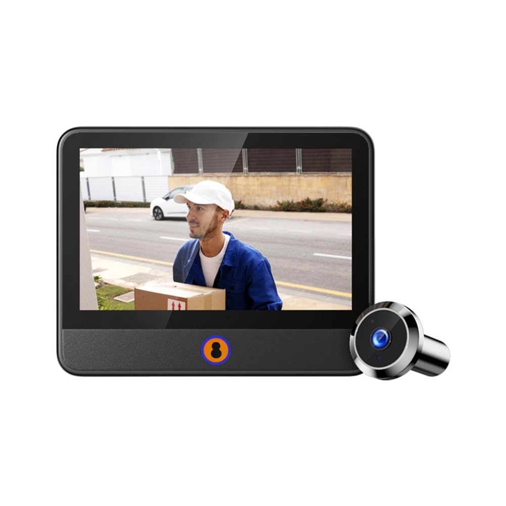 Littimoon Tuya WiFi 2MP Door Camera Doorbell Peephole Eye Viewer PIR Motion Detection with 4.3 Inch Screen