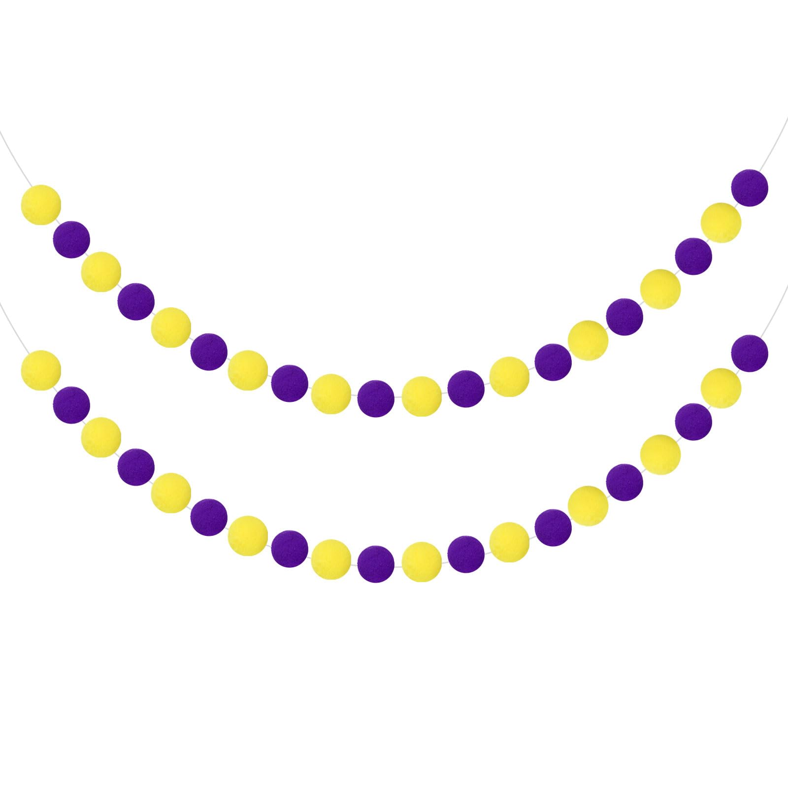 Guirlande de pompons anti-nœud en feutre pour décorer facilement vos murs de fête