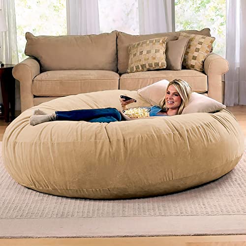 Jaxx 6 Foot Cocoon Large Bean Bag Chair For Adults, Camel #TOP3