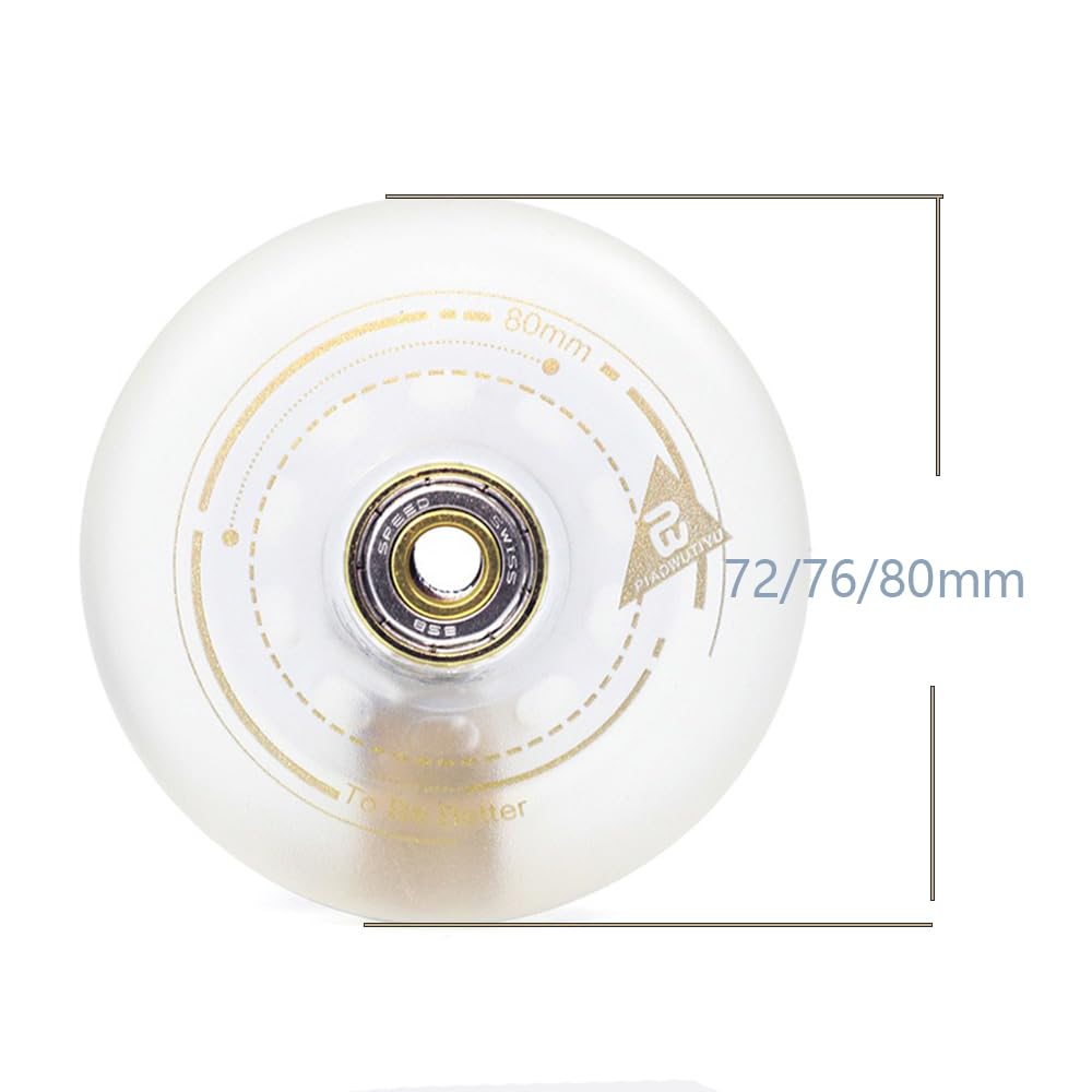4er-Pack Inline-Skate-Rollen 90a, Outdoor-Rollen, Inline-ersatzrollen Mit Abec-9-kugellagern Und Distanzscheiben 80mm