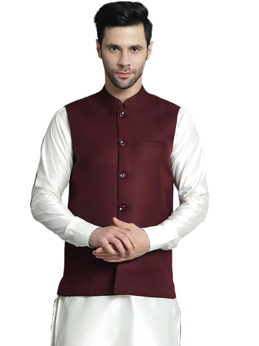 Men Solid Nehru Jacket