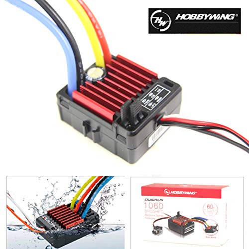 SoloGood HobbyWing QuicRun 1/10 Waterproof Brushed 60A Electronic Speed Controller RC Car Waterproof