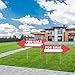 For Sale Red Arrow Signs with Stakes-16 x 5 in Double Sided,Outdoor Estate Sale Signs for Business,This Way Arrow Yard Signs,Plastic Garage Sale Sign Outdoor (3)