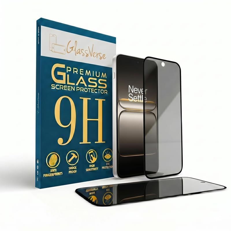 GlassVerse Ultra Privacy Tempered Glass For Oneplus Nord 5 (Pack Of 2) with Free Installation Kit. Edge To Edge. (In-Scr
