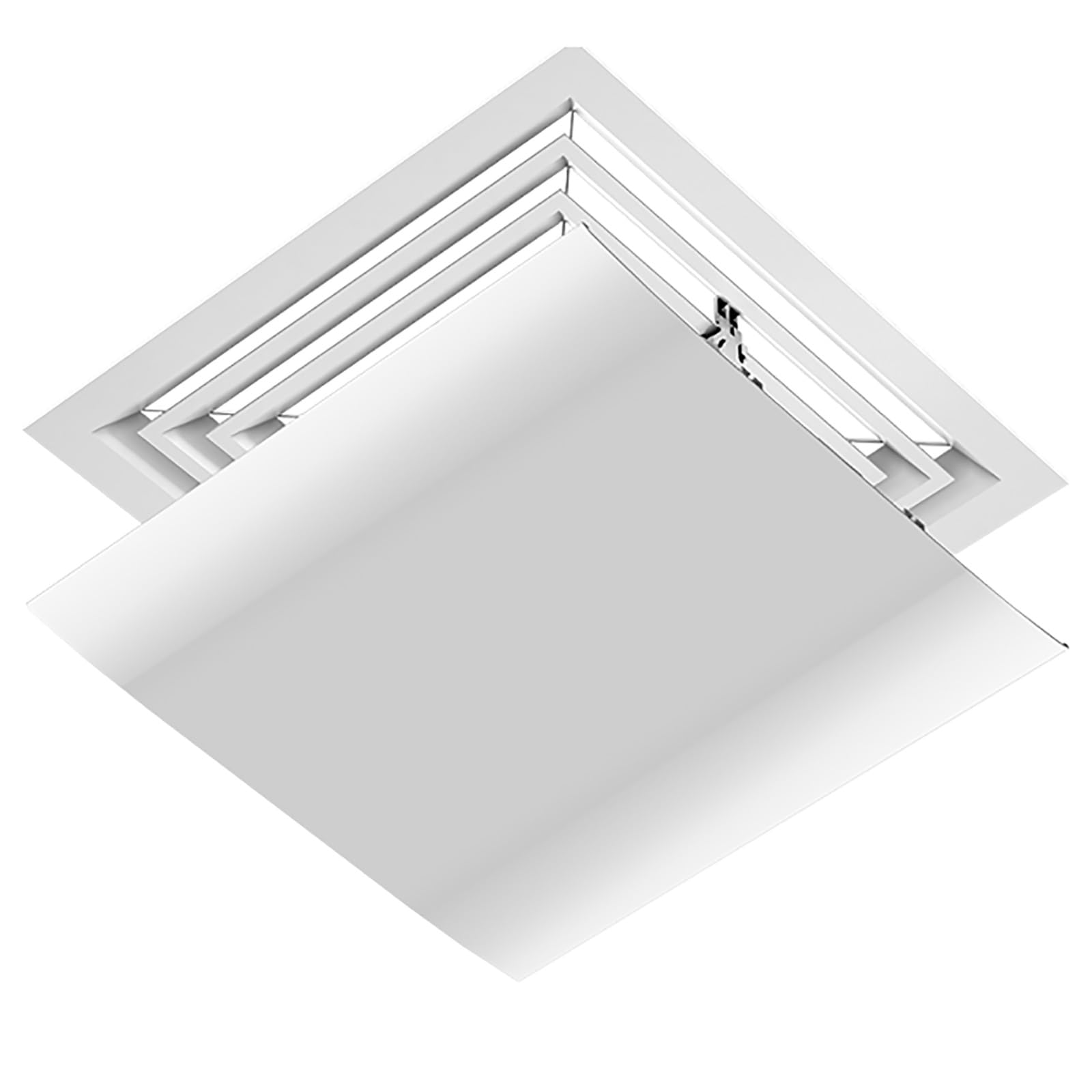 Deflettore per sfiato dell'aria, deflettore quadrato per sfiato del soffitto, angolo regolabile, previene il soffiaggio diretto, accessorio per condizionatore d'aria centrale