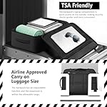 Travel Backpack, Extra Large 50L Flight Approved Carry on Backpack, Expandable Waterproof Business Suitcase Daypack Big Bag Fits 18.4 Inch Laptop, Black - Image 2