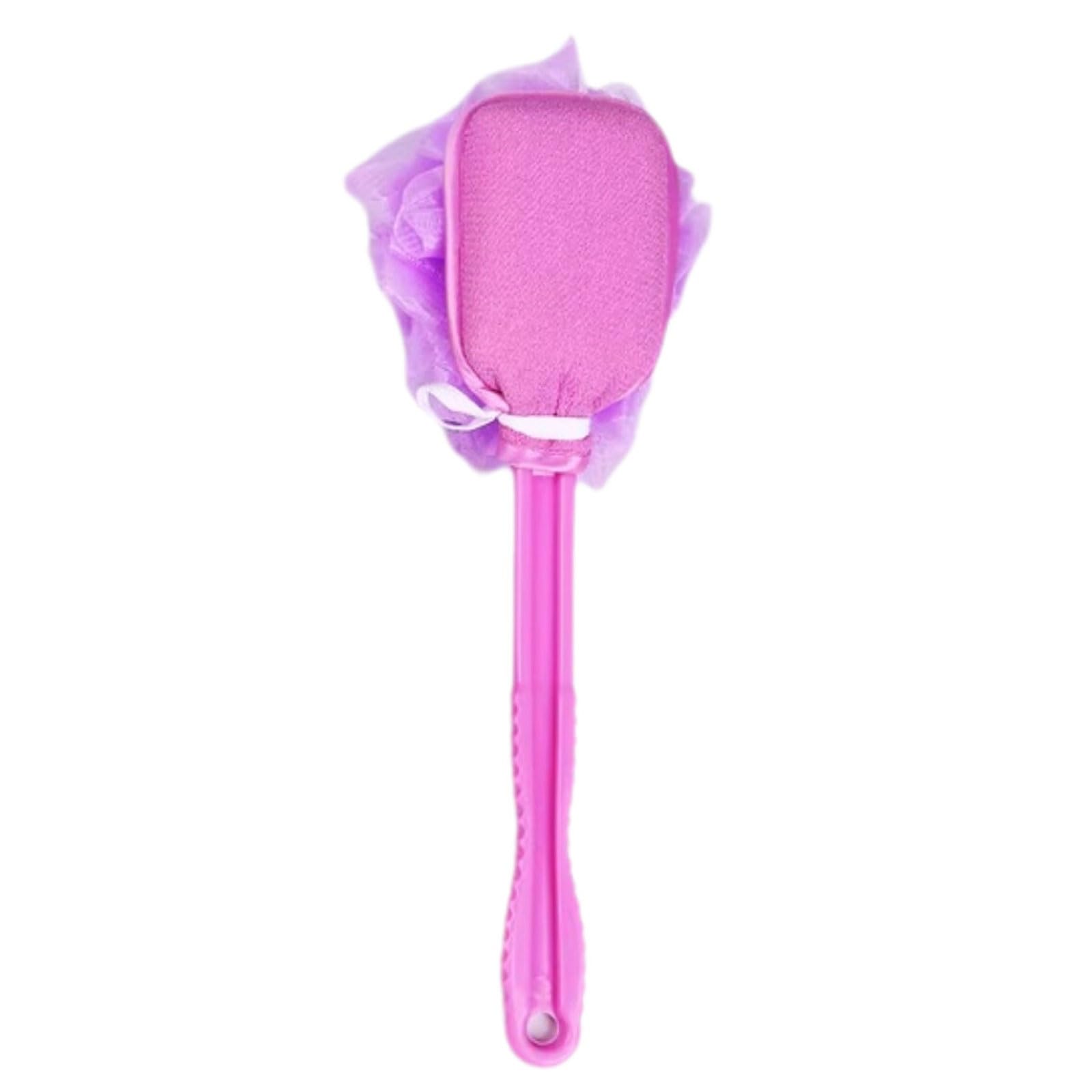 Leggero Scrubber posteriore in nylon for spazzola da bagno doccia con manico lungo for uomini e donne for setole for massaggio da bagno esfoliante for la pelle asciugatura rapida(Lila)