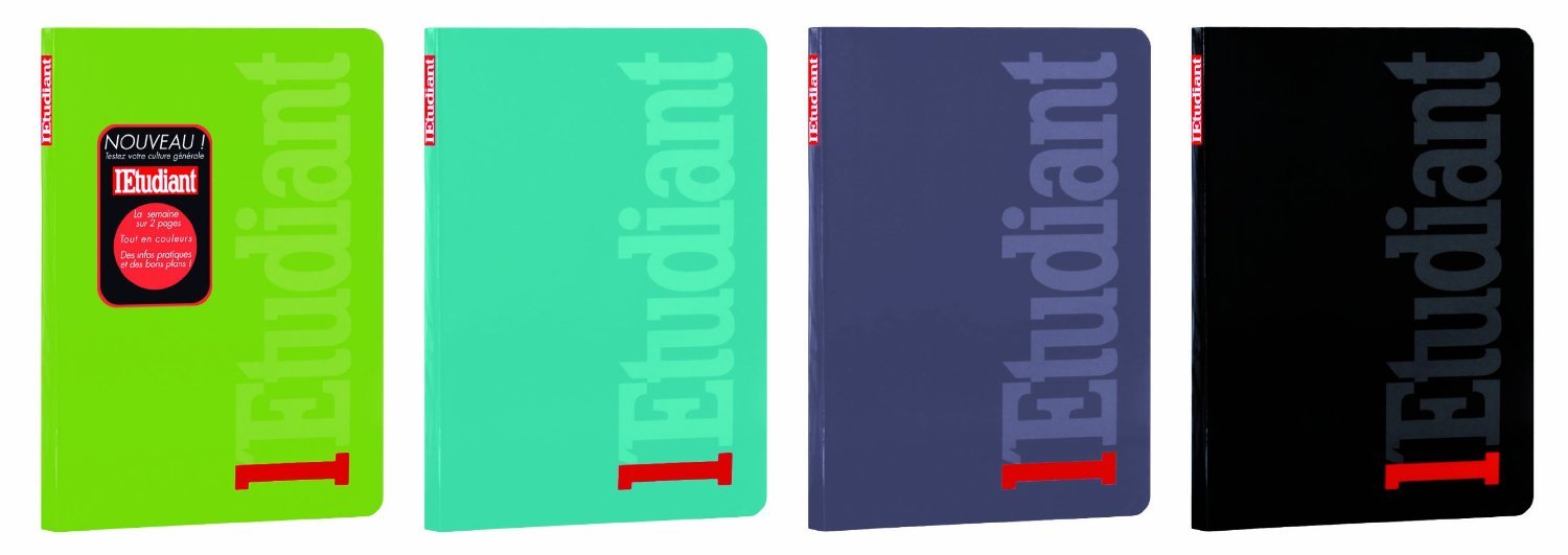 L'Etudiant - Agenda settimanale, settembre 2017-2018, copertina in PVC, 10 x 15 cm, [lingua italiana non garantita], colori assortiti