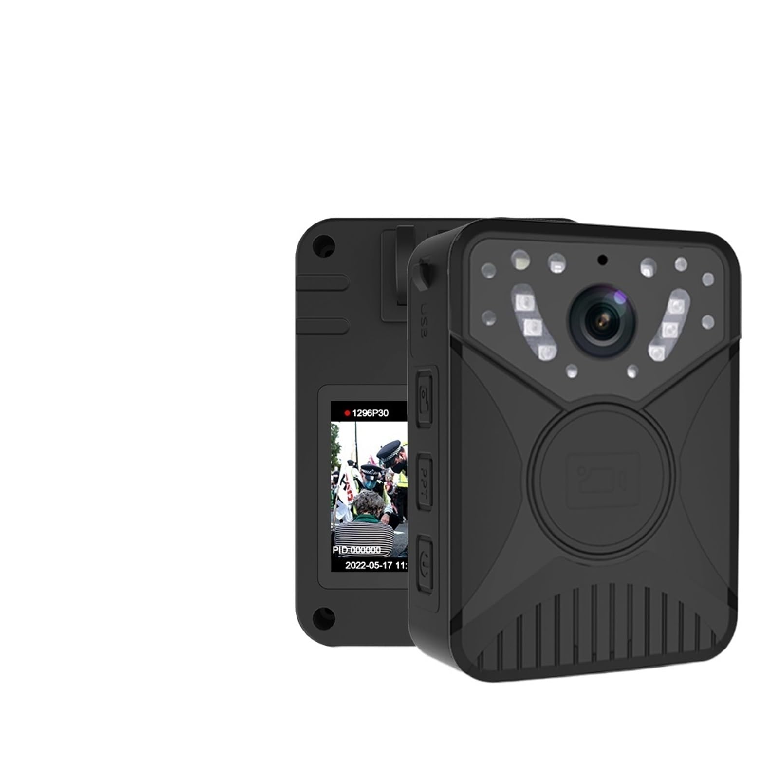 JVDDI Body Camera A91 GPS Remote Monitoring Cam Police Attendance Security Filming Video Digital Surveillance Body Worn Camera for Outdoor Recording(32GB)